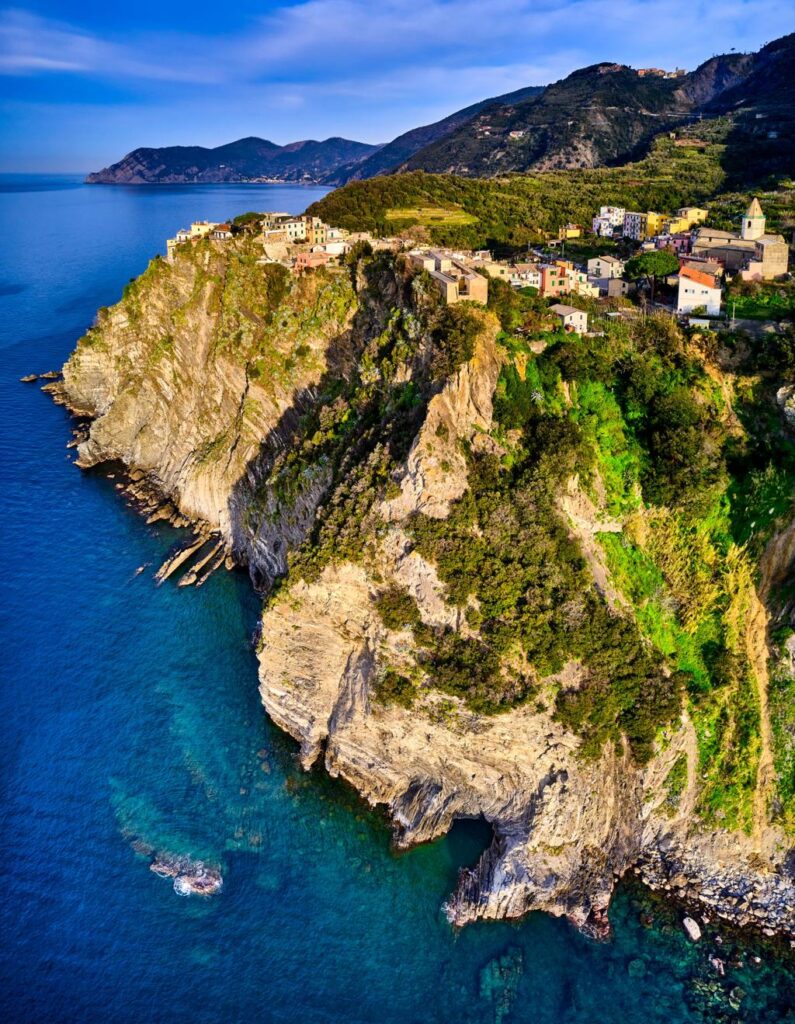 Corniglia village overlooking the sea
