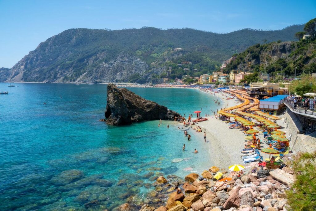 Monterosso al Mare beach and old town
