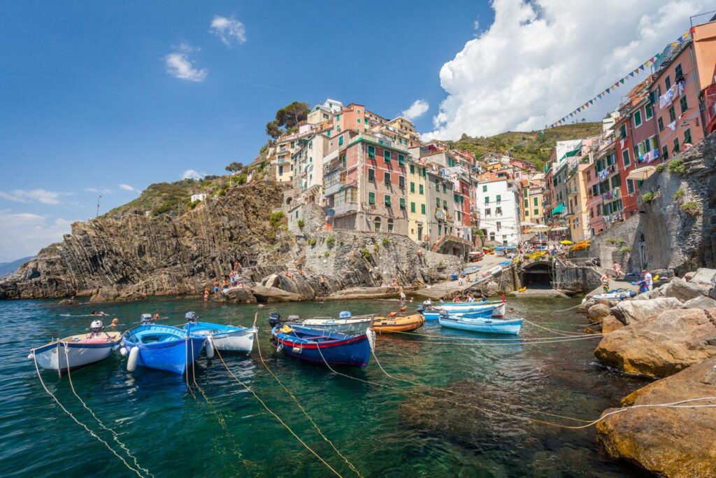 Riomaggiore colorful harbor